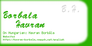 borbala havran business card